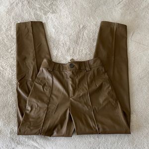 NEW ZARA Full Length Faux Leather Francoise Pants